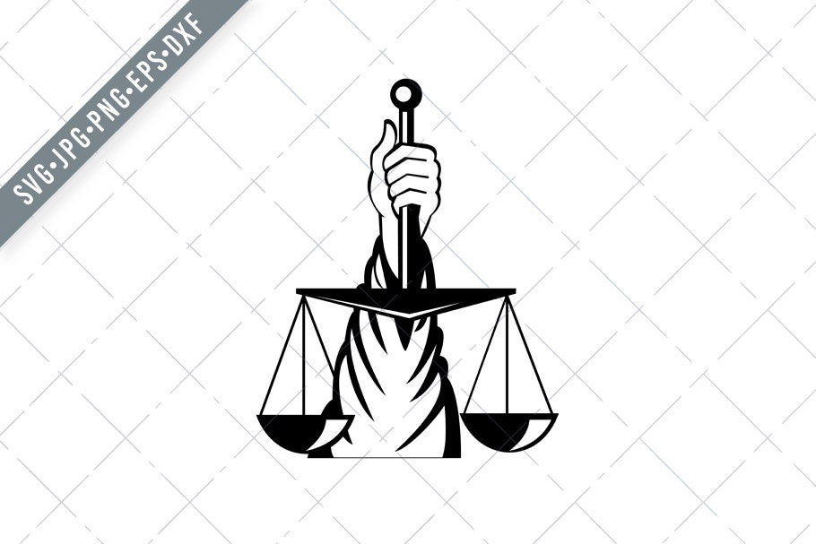 Scales of Justice Svg, Weight Scale Svg, Vector Cut File for
