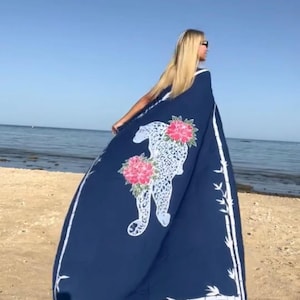 Beach Sarong - Wrap Sarong - Hand Painted Batik Sarong - Leopard Print Sarong - Beach Cover Up - Resort Wear - Tropical Sarong - Unique Gift