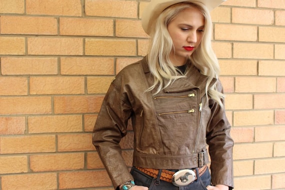 Leather Jacket For Her - Leather Biker Jacket - Le