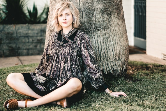 Caftan Dress - Long Sleeve Bohemian Dress - Bohemi