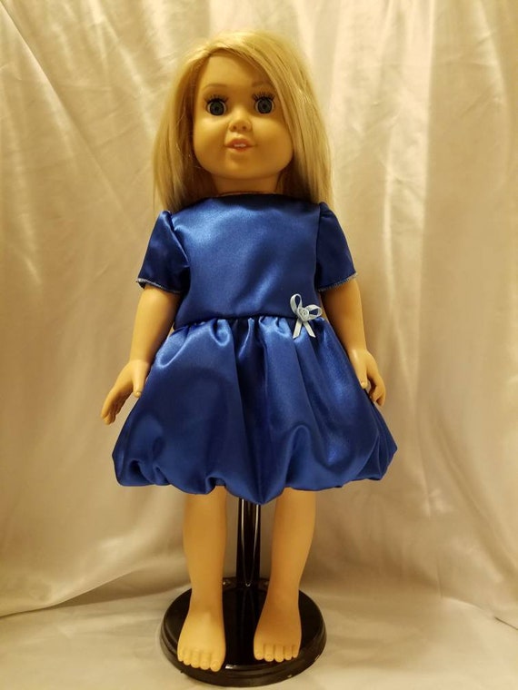 Blue Satin Bubble Dress. - Etsy