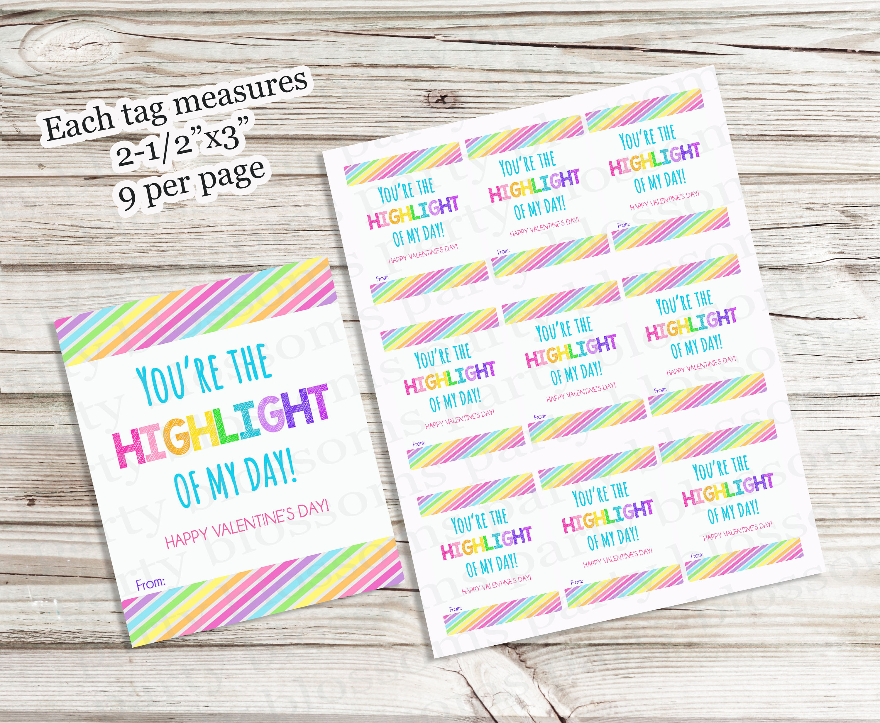INSTANT DOWNLOAD Printable You're the highlight of my day Etsy
