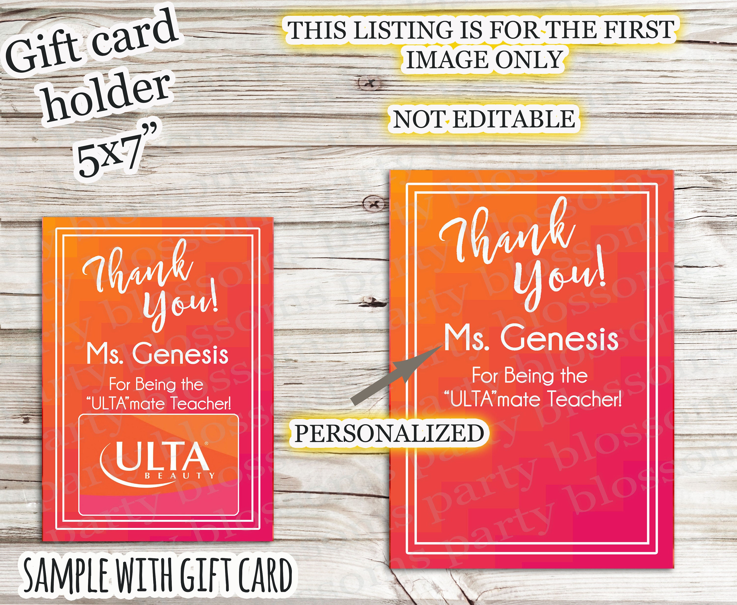 Customized: Thank You For Being The Ulta Ultimate Teacher Ulta - Etsy