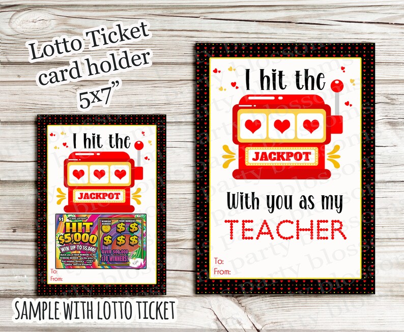 INSTANT DOWNLOAD I Hit the Jackpot With You as My Teacher - Etsy