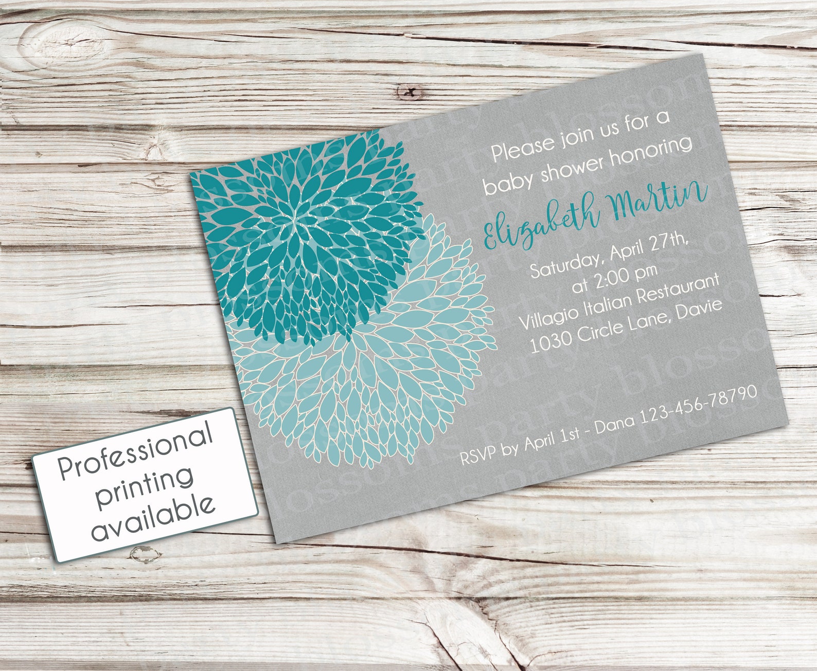 Customizable Digital Printable Invitation Cherry Blossom Etsy