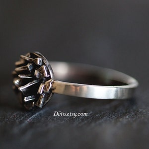Size 6.5, Sterling Silver Spiky Cluster Ring, Industrial Ring, Textured Ring, Spike Ring, Oxidized Ring, Ready To Ship!