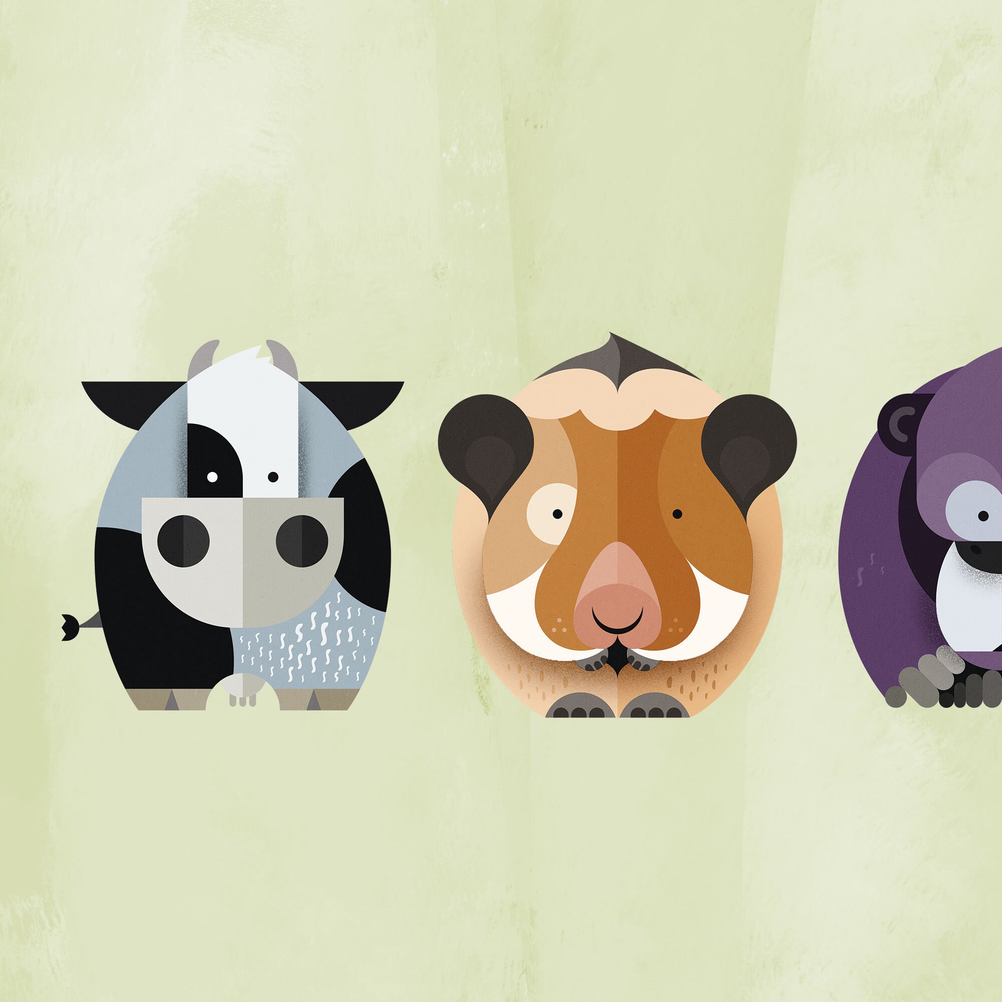 Children's Animal Art Print Animal Set 1 Etsy