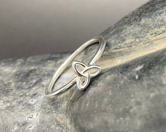 Trinity Knot Ring - 14kt Solid Gold or Sterling Silver