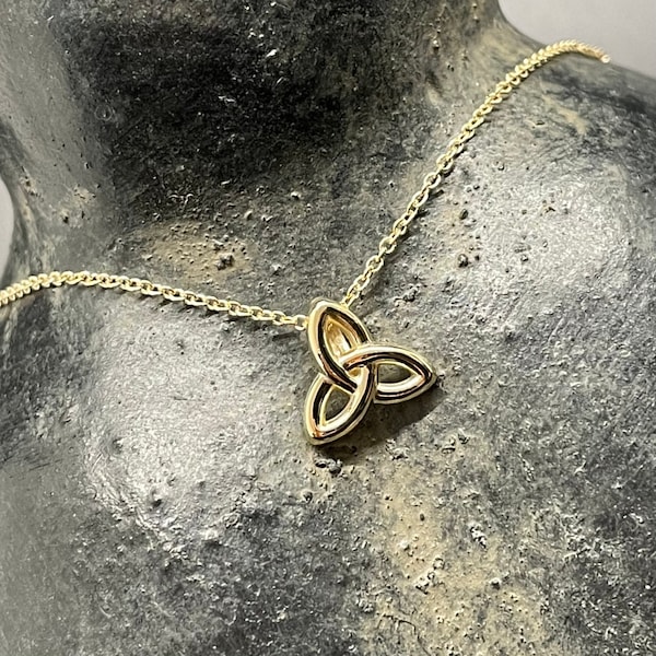 Trinity Knot Necklace - 14kt Solid Gold or Sterling Silver