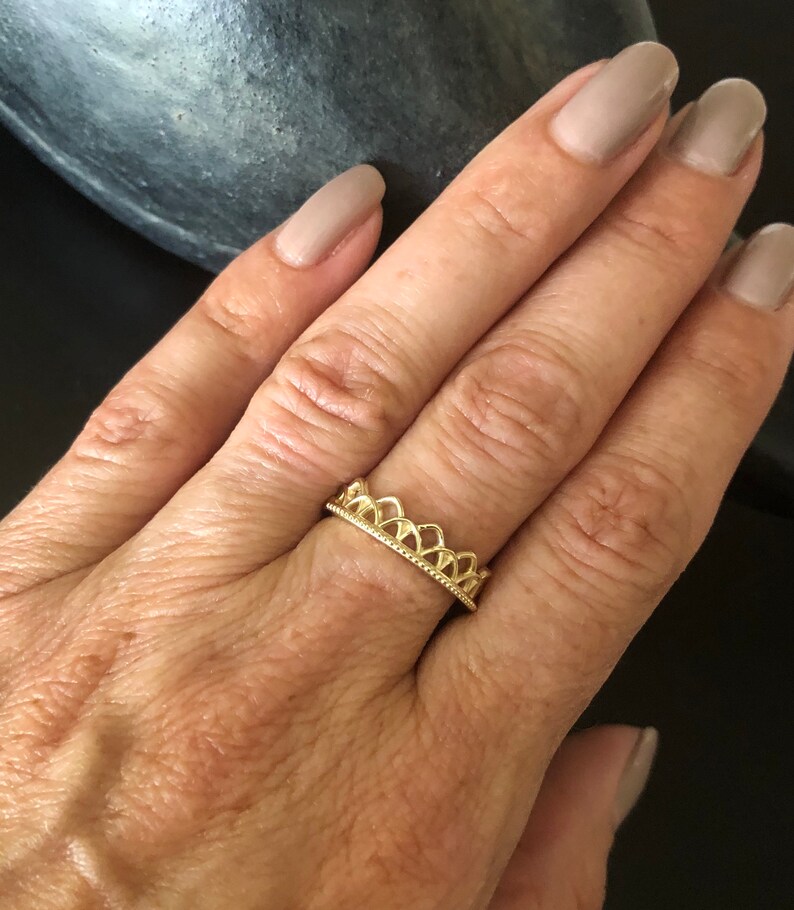 RBG Ruth Bader Ginsburg Dissent Ring 14kt Solid Gold or Sterling Silver Donation Made With Each Purchase image 4