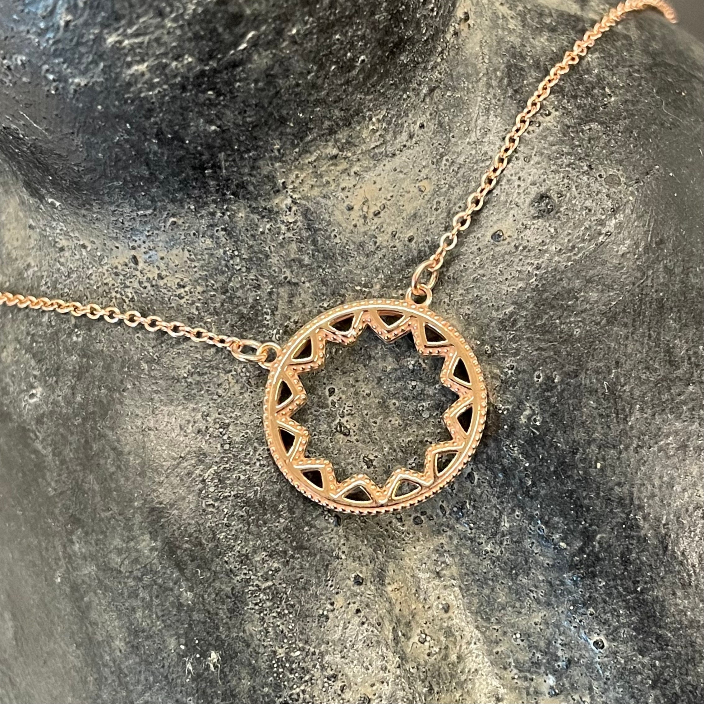 Shattered Glass Ceiling Necklace 14kt 