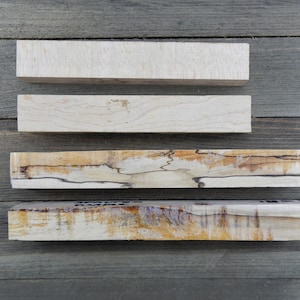 Maple, Spalted Maple, and Bocote Pen Blanks