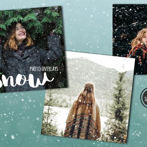 Snow overlay, digital overlays for photo art, scrapbook layouts, etc, with snow flakes effect (P05)