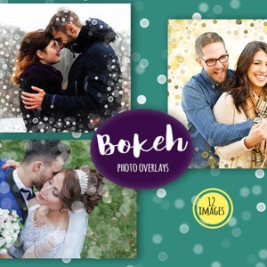 Bokeh overlay, digital overlays for photo art, scrapbook layouts, etc, with bokeh effect P02 image 1