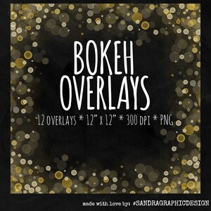 Bokeh overlay, digital overlays for photo art, scrapbook layouts, etc, with bokeh effect P02 image 2