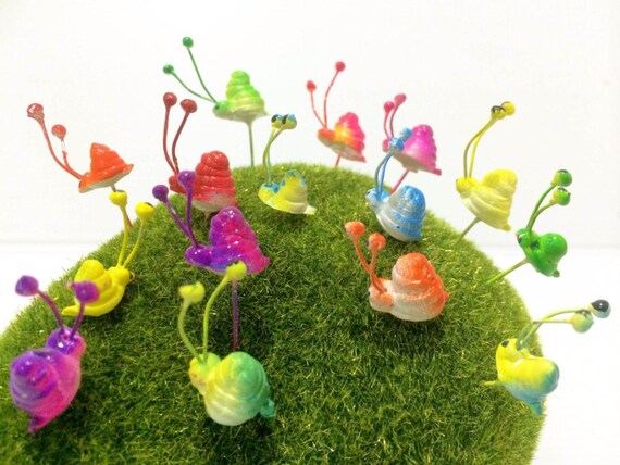 Miniature Dollhouse FAIRY GARDEN Terrarium ~ 4 TINY Round Topiary Bush Picks