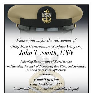 Master/Senior/Chief Petty Officer Invitation