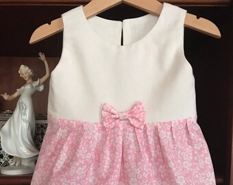 SPEZIAL DEAL Baby Kleid  Baby Dress Baby Mädchen Kleid Baumwolle Leinen Baby Sommerkleid