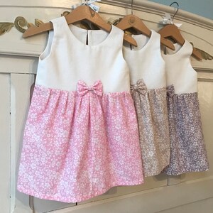 OFFRE SPÉCIALE Robe bébé Robe bébé Robe bébé fille Robe coton lin bébé Robe dété image 2