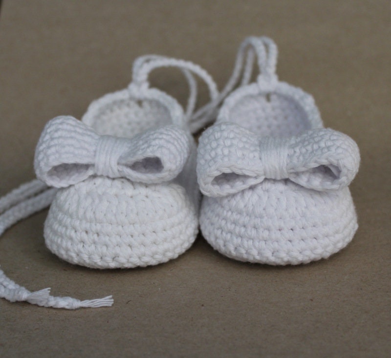 White Leather Ballerina Crib Shoe