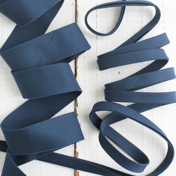 2.5" Bias Quilt Binding - Navy Pure Solid