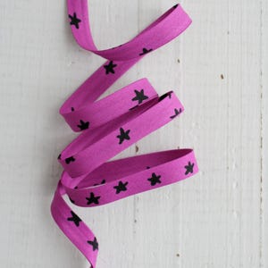 Starry Witchy Purple Halloween Bias Tape – 1/2" Double Fold, Extra Wide Bias Binding