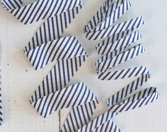 Double Fold Bias Tape - Navy Stripe