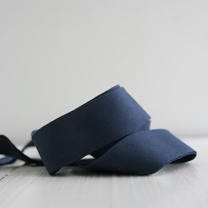 Navy Solid 2.5″ Wide Cotton Bias Quilt Binding / Quilt Trim– Continuous Binding Strip, Navy Blue Fabric Bias Tape for Quilts, Bags & Crafts