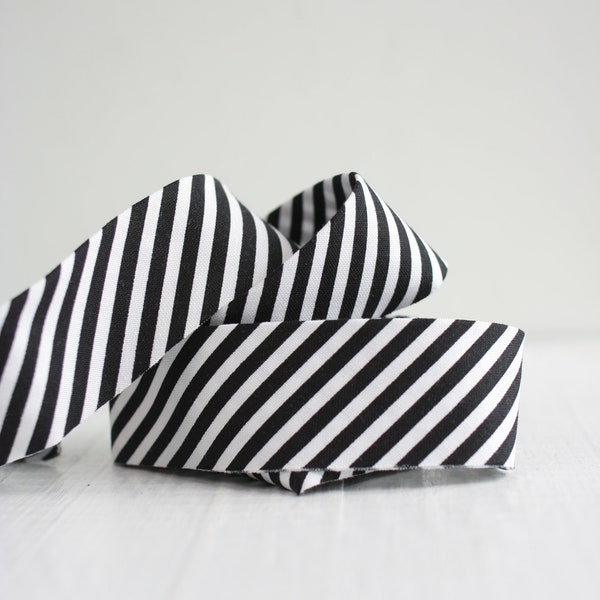 Black & White Stripe 2.5" Bias Quilt Binding