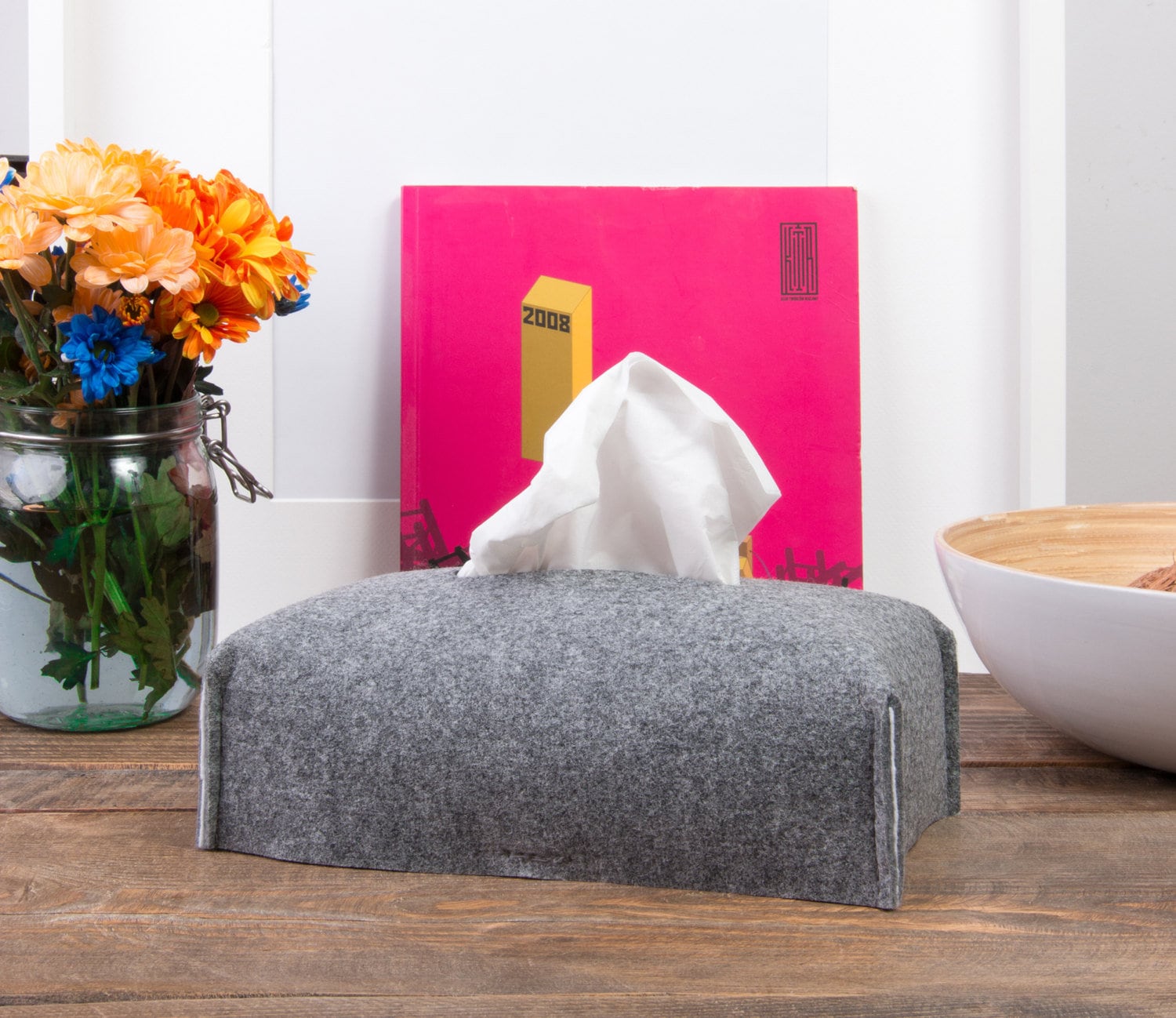 Tissue Box Cover Rectangular Fabric Tissue Box Holder Felt Etsy
