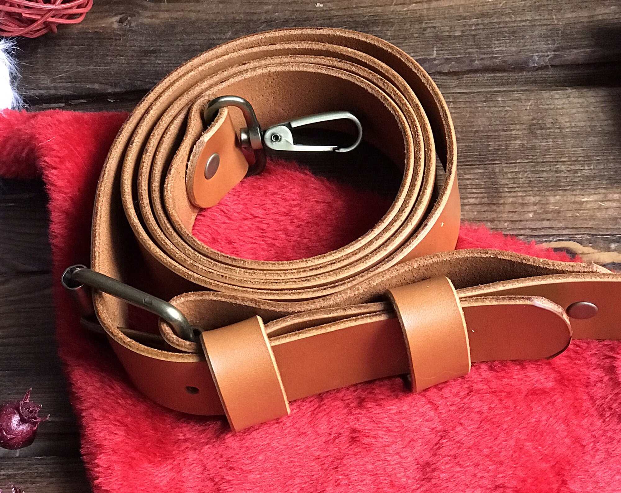 thick leather bag strap