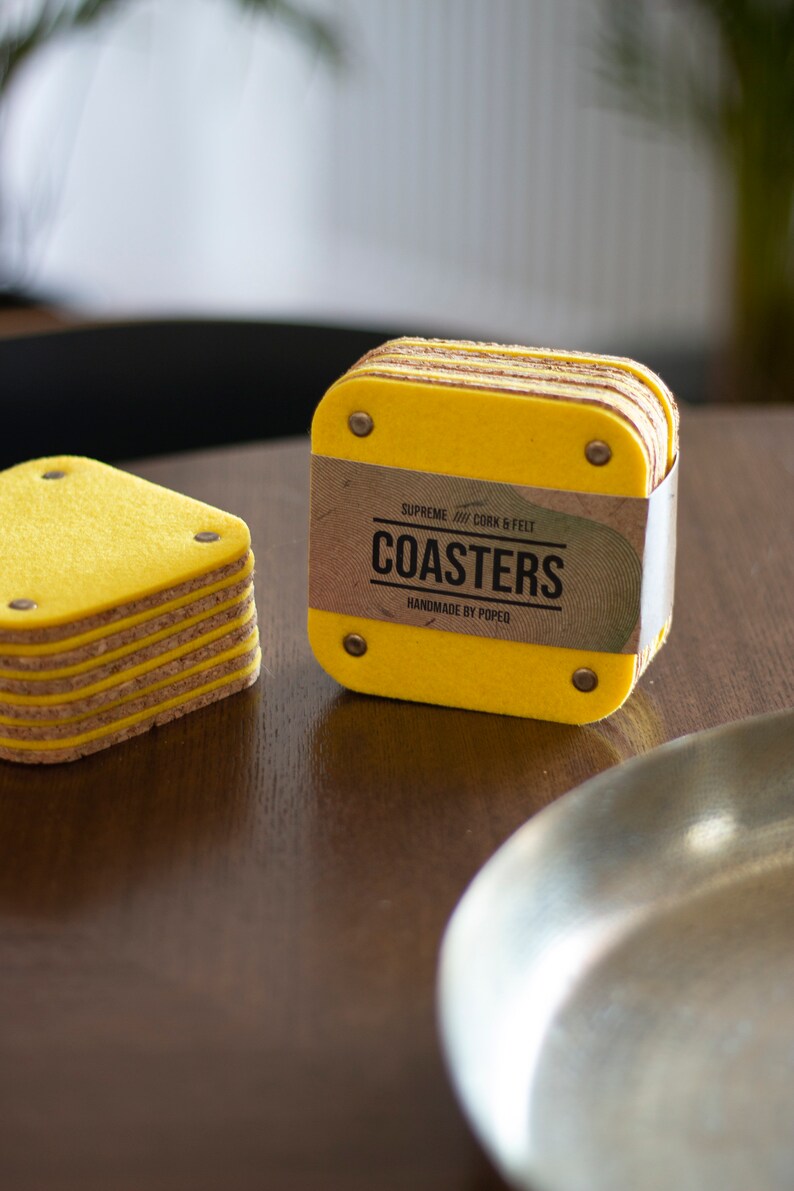 Square Coasters Felt Coasters Drink Coasters Coasters for Etsy