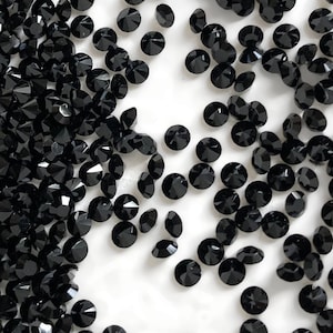 30x Swarovski Crystal Jet PP16 2mm, Tiny Black Rhinestones 1028 1100 1012 1088, Jet SS7 Black Nail Art Gems, Pointy Back Foiled Chatons