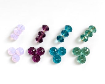 Swarovski Crystal 5040 Rondelle Beads, 8mm Swarovski Beads, CHOOSE COLOUR, Squashed Round Beads Violet Opal Amethyst Indicolite Erinite