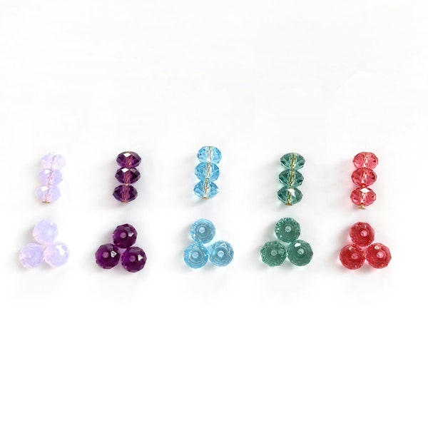 6 x Cristal Swarovski 5040 perles rondes 6 mm, CHOISIR UNE COULEUR, perles rondes écrasées opale violette améthyste aigue-marine Erinite Padparadscha