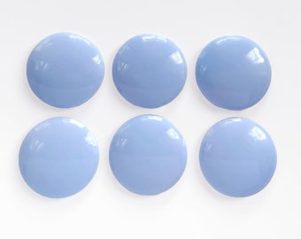 2x grandi cabochon blu, cabochon in vetro vintage, fondo piatto blu pastello, pietra della Germania occidentale da 35 mm 1,4"