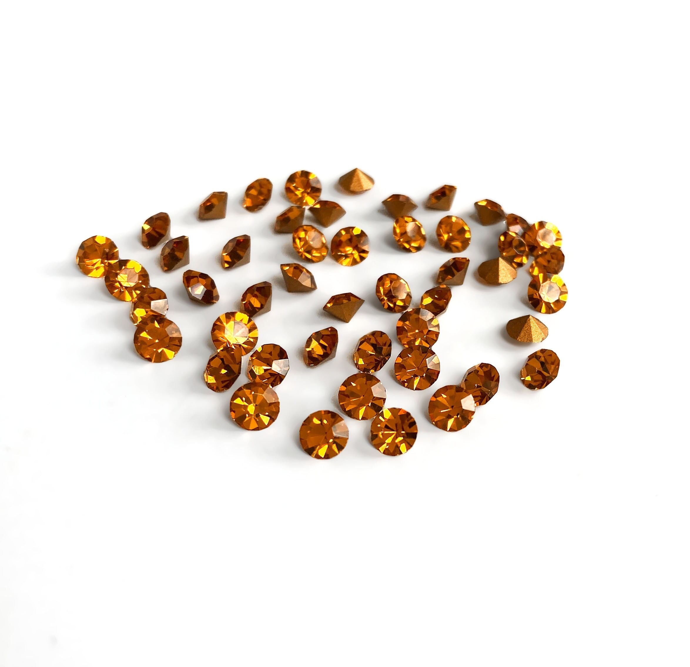 20x SWAROVSKI Crystal Topaz 5.4mm SS24, Topaz Rhinestones, Topaz