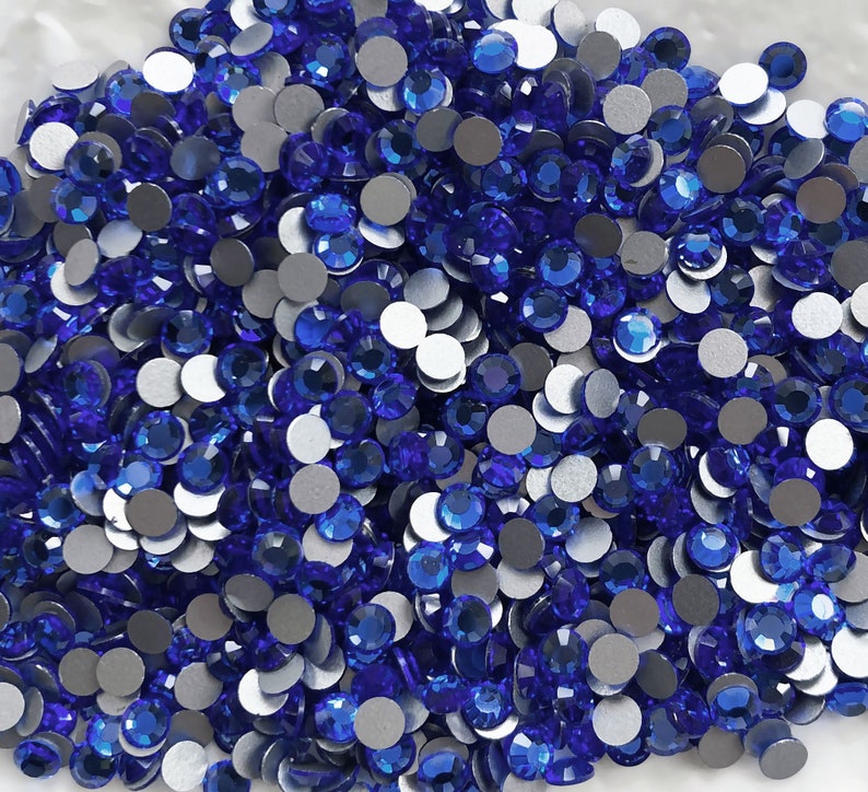 50x Swarovski Crystal Sapphire SS12, 3mm Flatback, PP24 Rhinestones ...