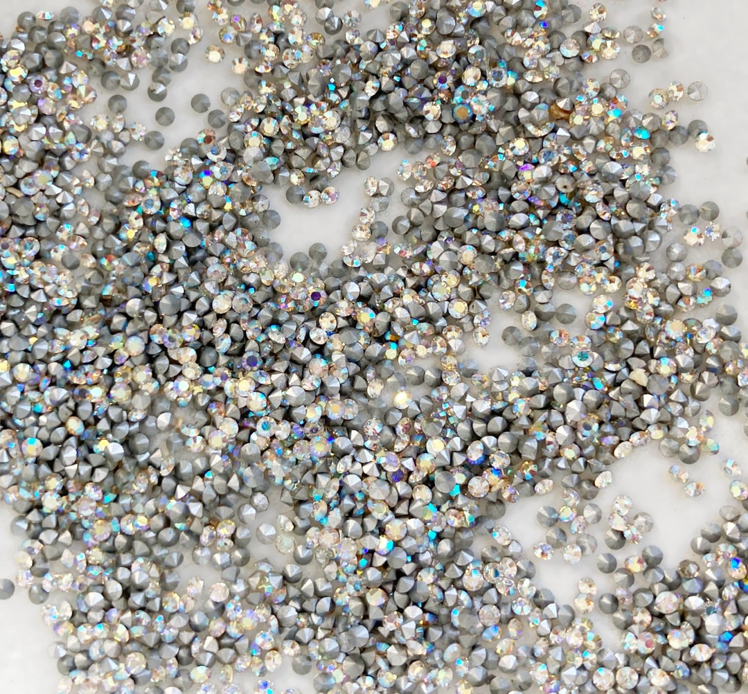 40x SWAROVSKI Crystal AB 1.5mm PP9, Swarovski AB Rhinestone SS4 Crystal ...