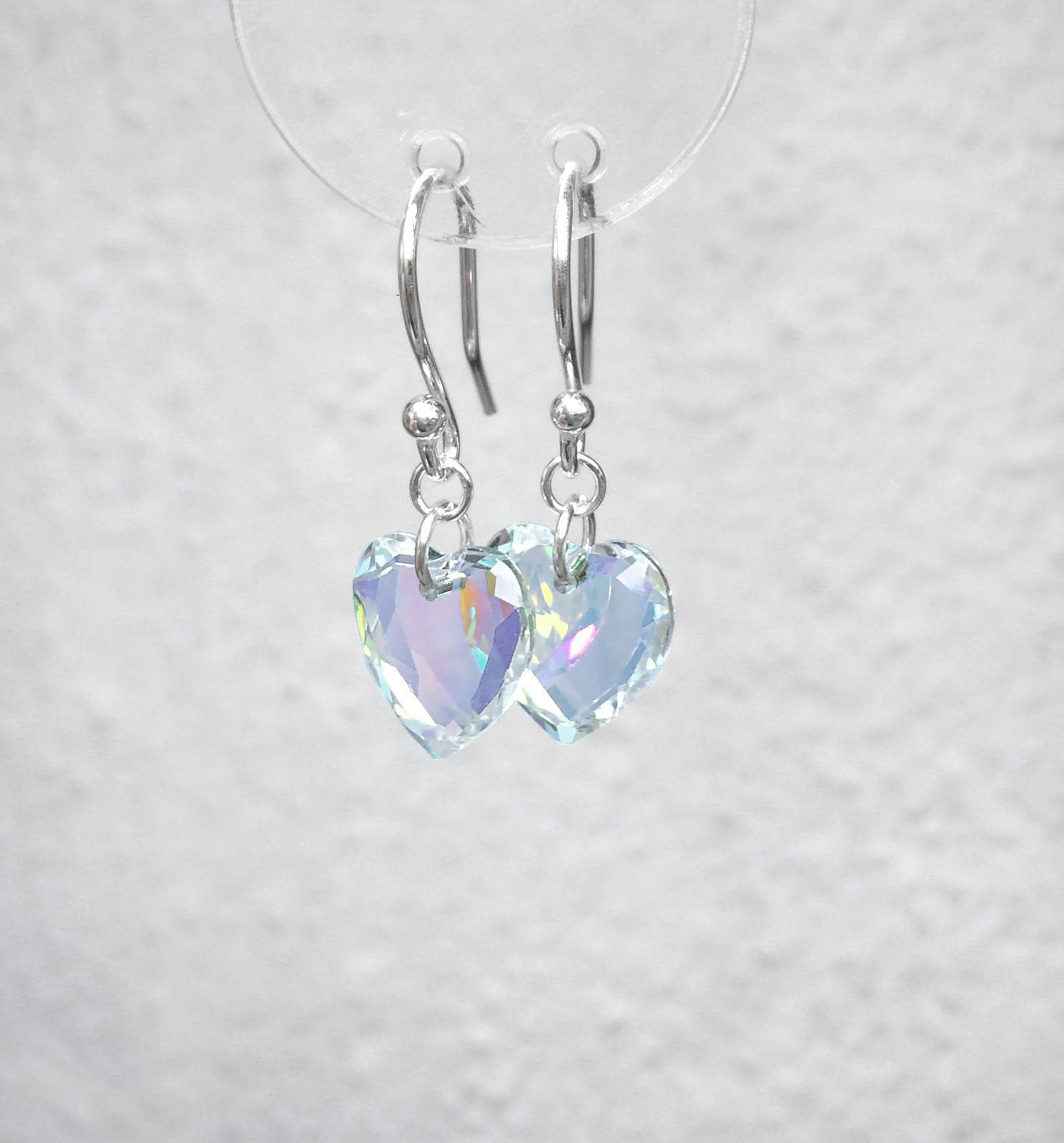 Swarovski Crystal Heart Shaped Clip On Earrings. – Top Notch Vintage