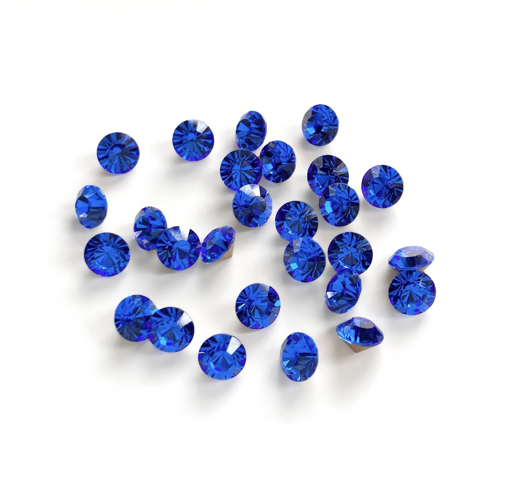 20x SWAROVSKI Crystal SS30 6.5mm, Sapphire Rhinestones, Vintage