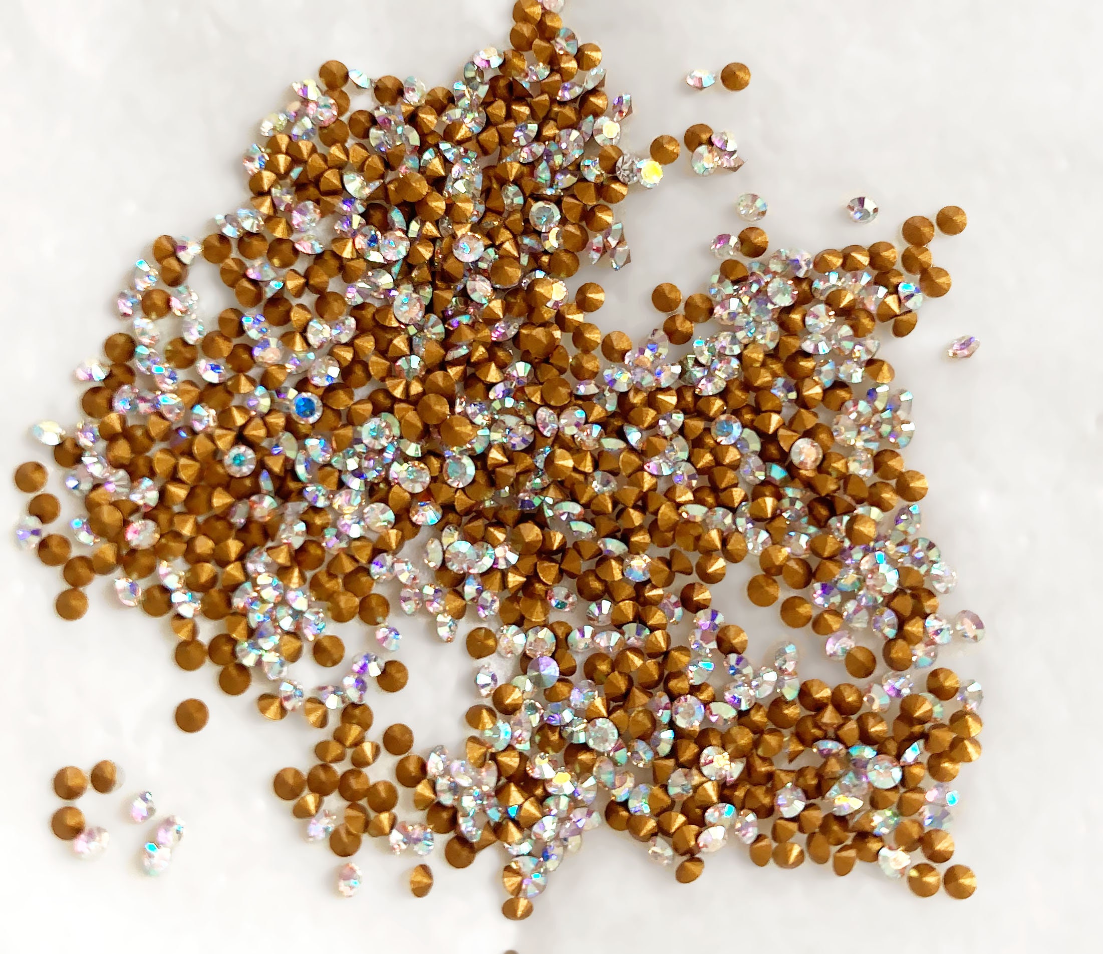 40x SWAROVSKI Crystal AB 1.6mm PP10, Crystal AB Rhinestones 1012 ...
