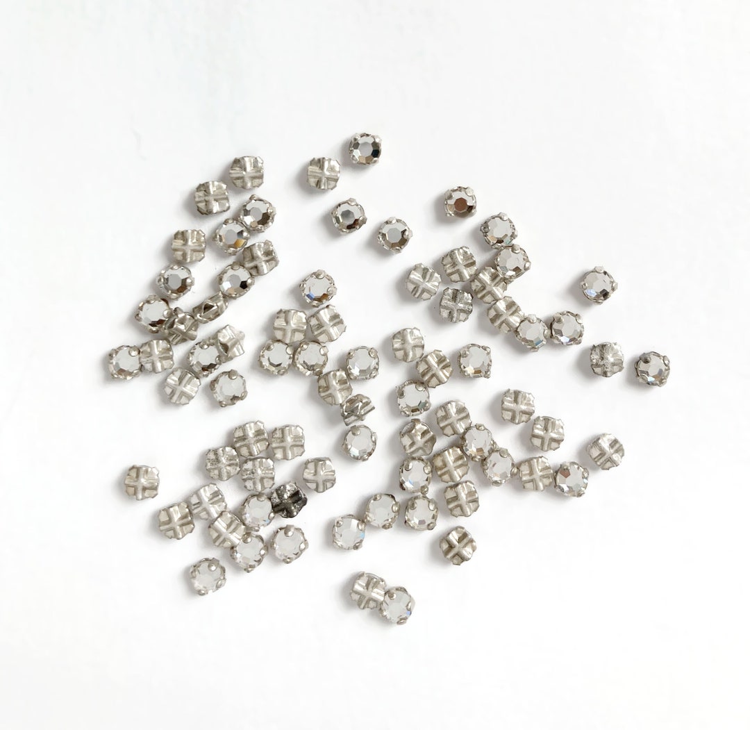 30x Clear Crystal Roses Montees, Sewon Crystal Rhinestone, Rose