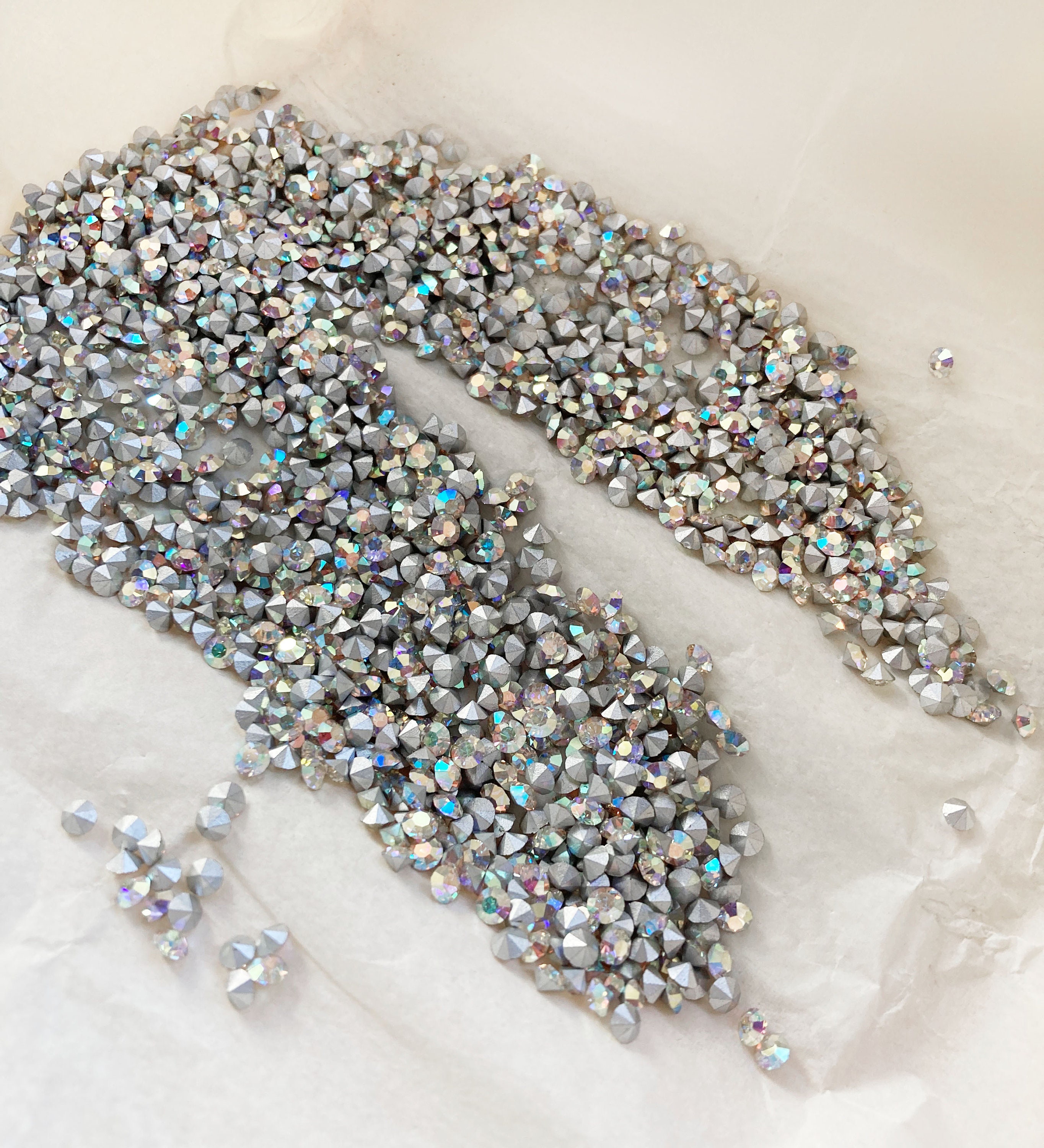 25x SWAROVSKI Crystal AB 3.5mm PP27, Swarovski Rhinestone
