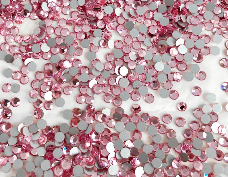 Light Pink Rhinestone 50x Swarovski Light Rose SS16 PP30, 4mm Flatback Pink Rhinestones, 2012 ...