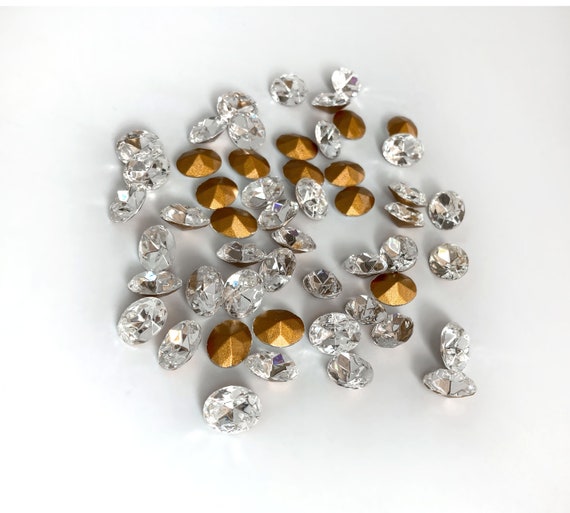 8x スワロフスキークリスタルオーバル 10 mm x 8 mm、クリアフォイル