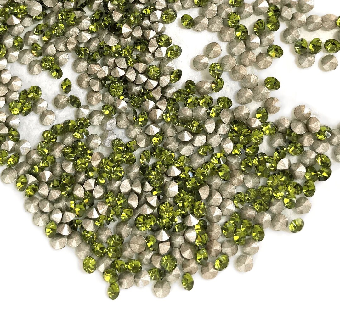 50 Pcs 1mm 2pp Round Foil Back Crystal Rhinestone Jewerly Repair Artwork Craft