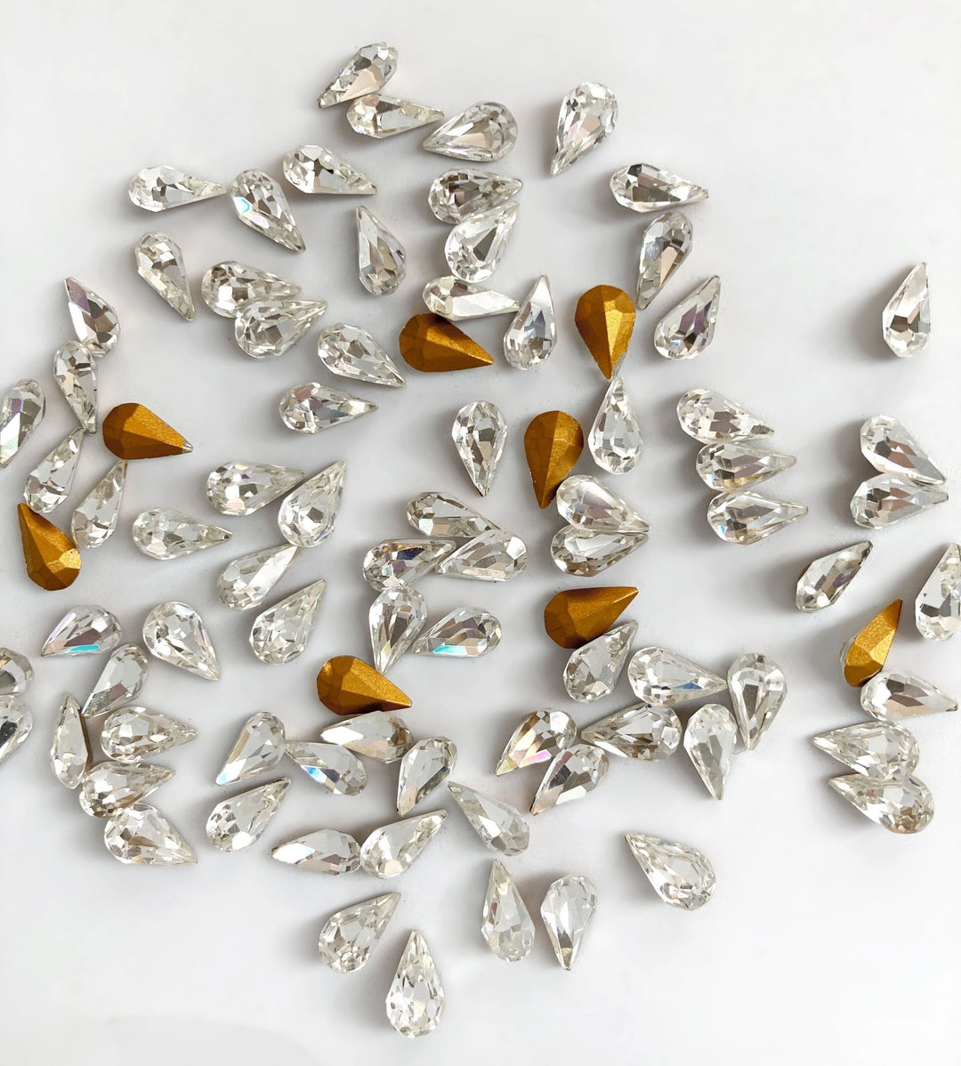 10x Swarovski Crystal Clear 8mm X 4.8mm Pear Shape Rhinestones, Code ...