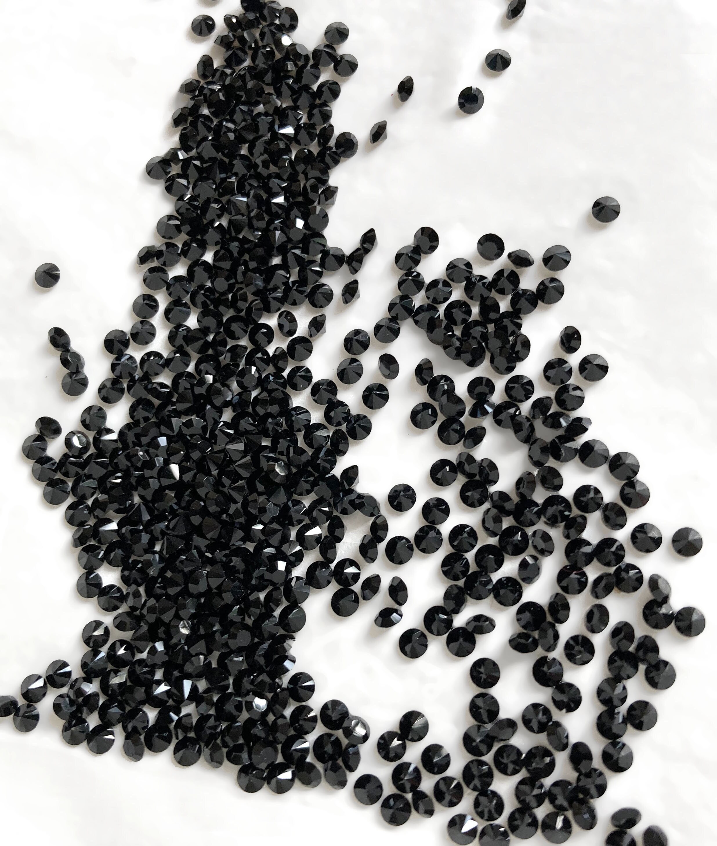 30x Swarovski Crystal Jet PP16 2mm, Tiny Black Rhinestones 1028