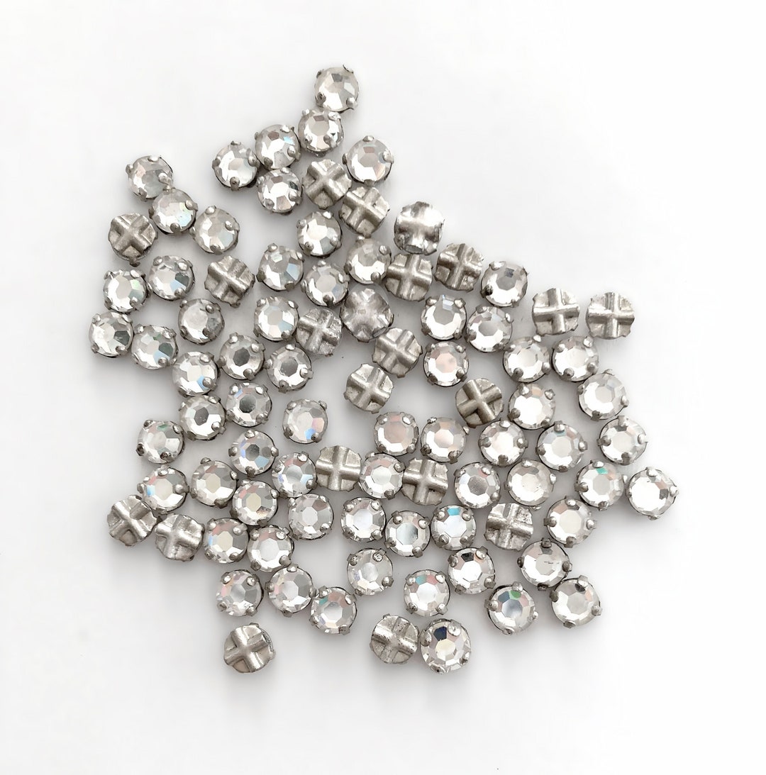 30x Clear Crystal Roses Montees, Sewon Crystal Rhinestone, Rose